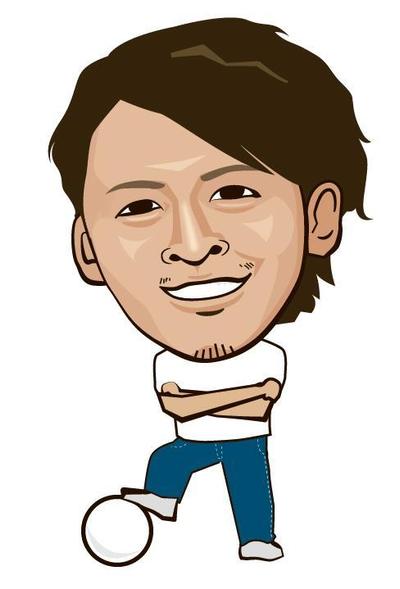 サッカー選手の似顔絵イラスト制作
