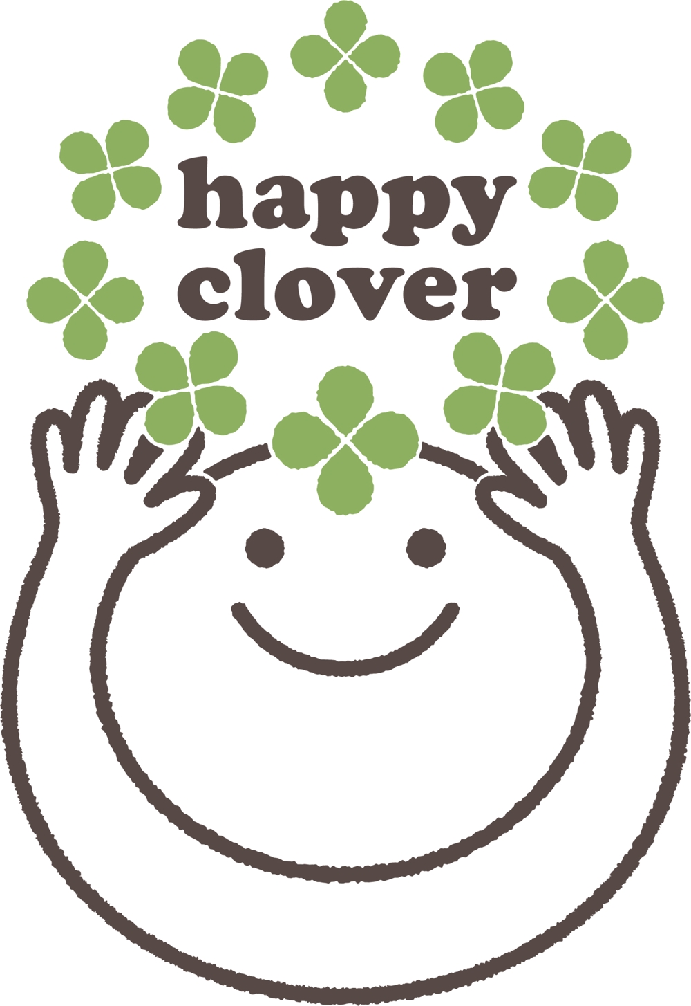 ベビーマッサージサロン「happy clover」のロゴデザイン