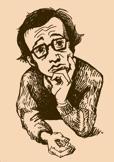 ウディ・アレン監督　似顔絵