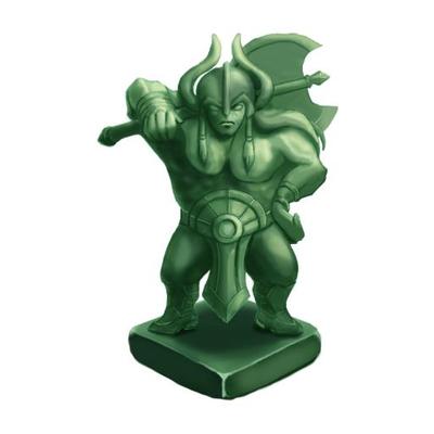『伝説の戦士の銅像』デザイン