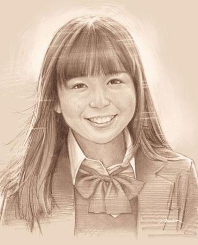 似顔絵（勝田里奈）