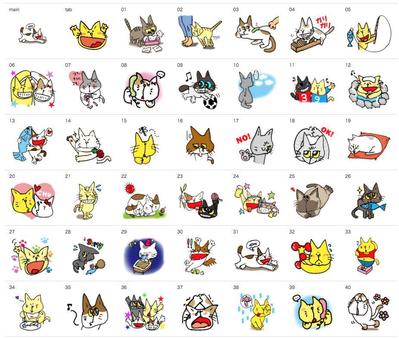 LINEスタンプ　1作目ねこだらけ