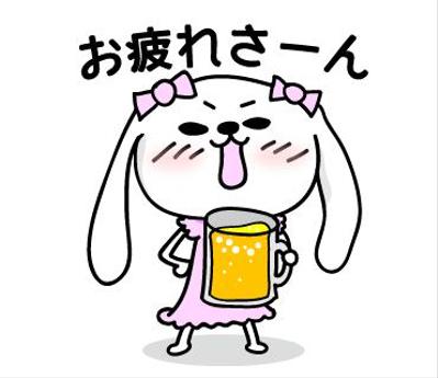 うさわんこ　女の子用　LINEスタンプ