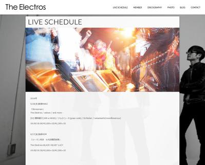 ベースレスバンド「THE ELECTROS」のサイト制作