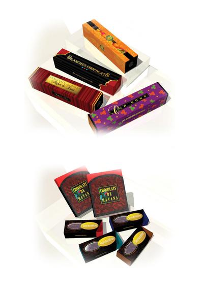 チョコレートのパッケージデザイン