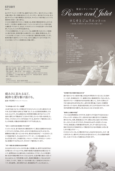 東京シティバレエ団　公演DVDパンフレット　デザイン