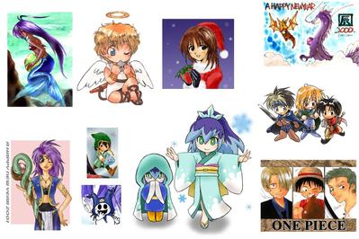 オリジナルイラストと版権イラスト