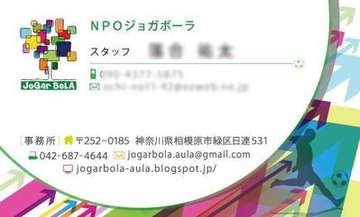 サッカー団体　名刺デザイン