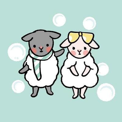 双子のひつじキャラクター