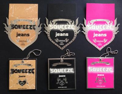 Squeeze Jeansタグデザイン