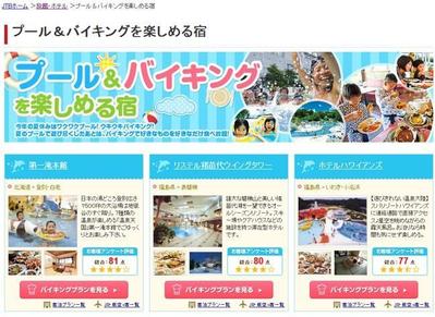 国内旅行ホームページのデザイン