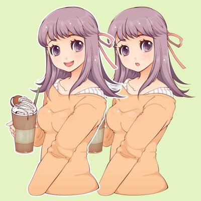 Illustratorで作成した萌え系の女の子5