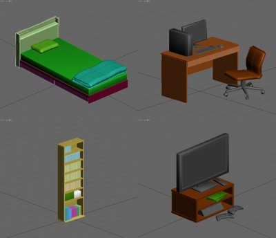 家具、雑貨、小物などの簡単な3Dモデリング