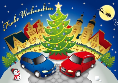 「Volkswagen／Audi」のクリスマスカード制作