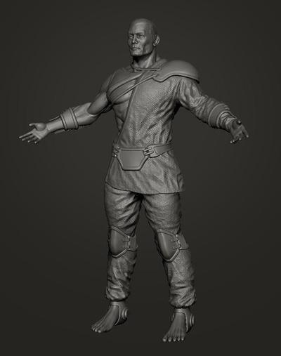 男性3Dキャラモデリング