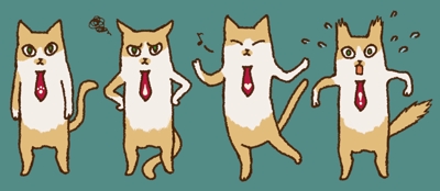 猫のキャラクター表情集
