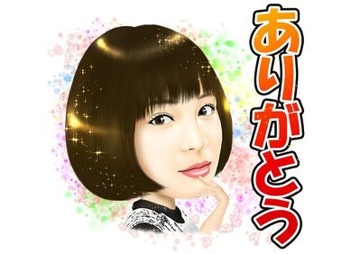 スタンプ風　似顔絵　広瀬すずさん