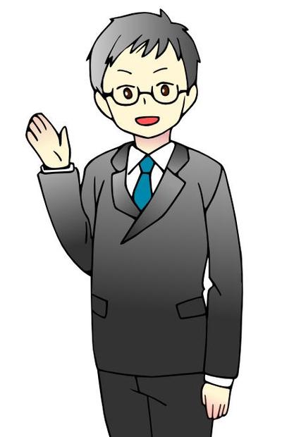 スーツ姿の男性のシンプルなイラスト