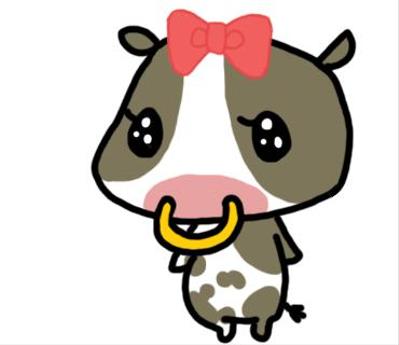 スタンプ用・うしモチーフ