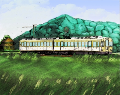 電車風景画