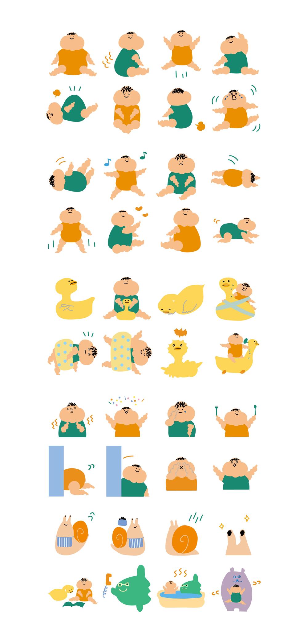 LINE スタンプ　パンプキンでかちゃん