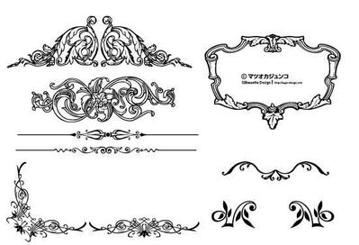 クラシックな飾り罫　飾り枠のベクター素材