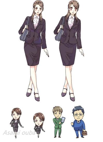 人物イラストのサンプルです