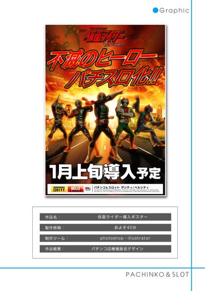 ぱちんこ仮面ライダー告知ポスター