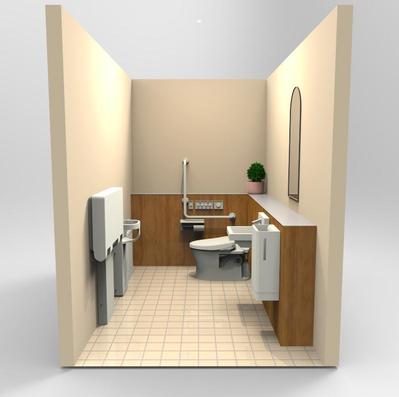 薬局トイレ改装における提案の３D化　画像１