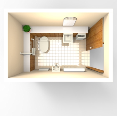 薬局トイレ改装における提案の３D化　画像２