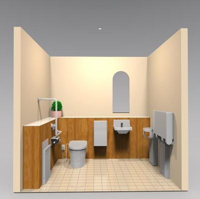薬局トイレ改装における提案の３D化　画像3