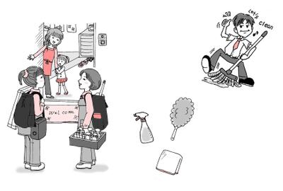 お掃除チラシ　イラスト2