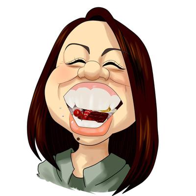 名刺用似顔絵作成例