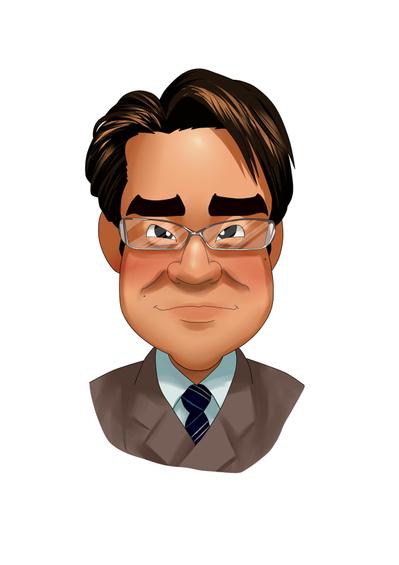 名刺用似顔絵作成例