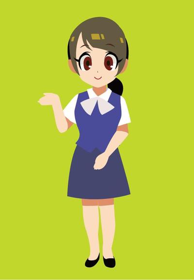 銀行員の女性イラスト