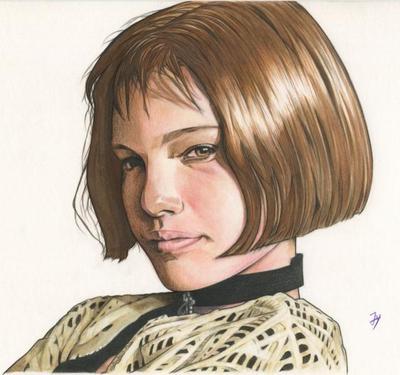 似顔絵　ナタリー・ポートマン（mathilda）