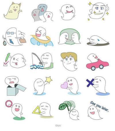 LINEスタンプ『ゆるふわオバケ』制作