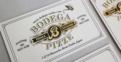 大阪 ピッツァテリア BODEGA　ロゴ、ショップカード制作