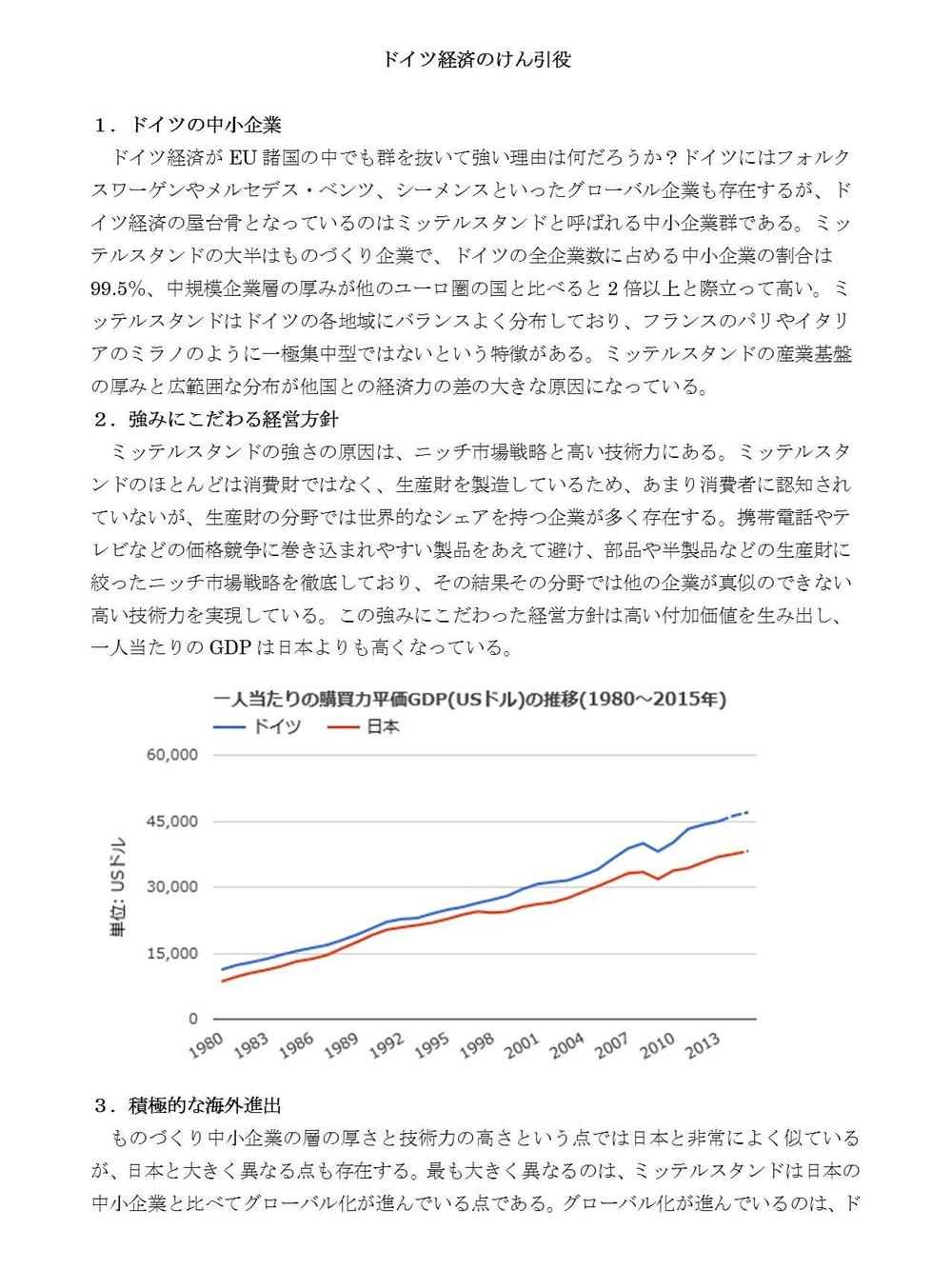 ドイツ経済のけん引役