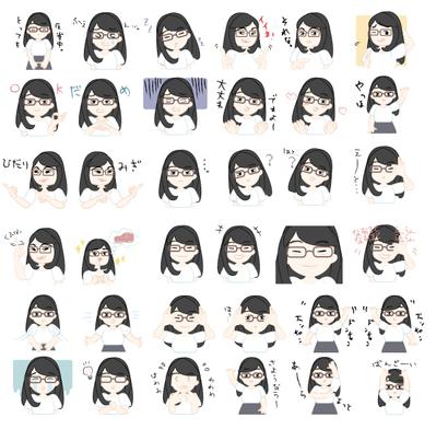 似顔絵ＬＩＮＥスタンプの制作をさせていただきました。