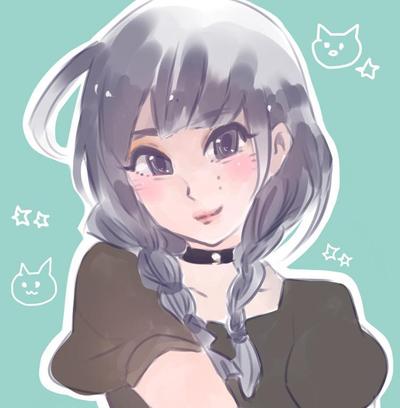 女性の似顔絵