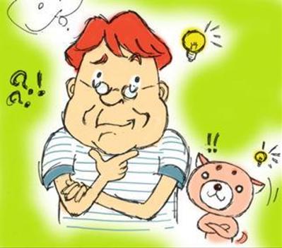 「悩むおじさん-6」