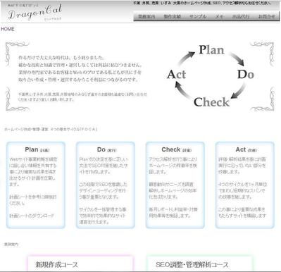 ドラゴンキャット　自社のホームページ