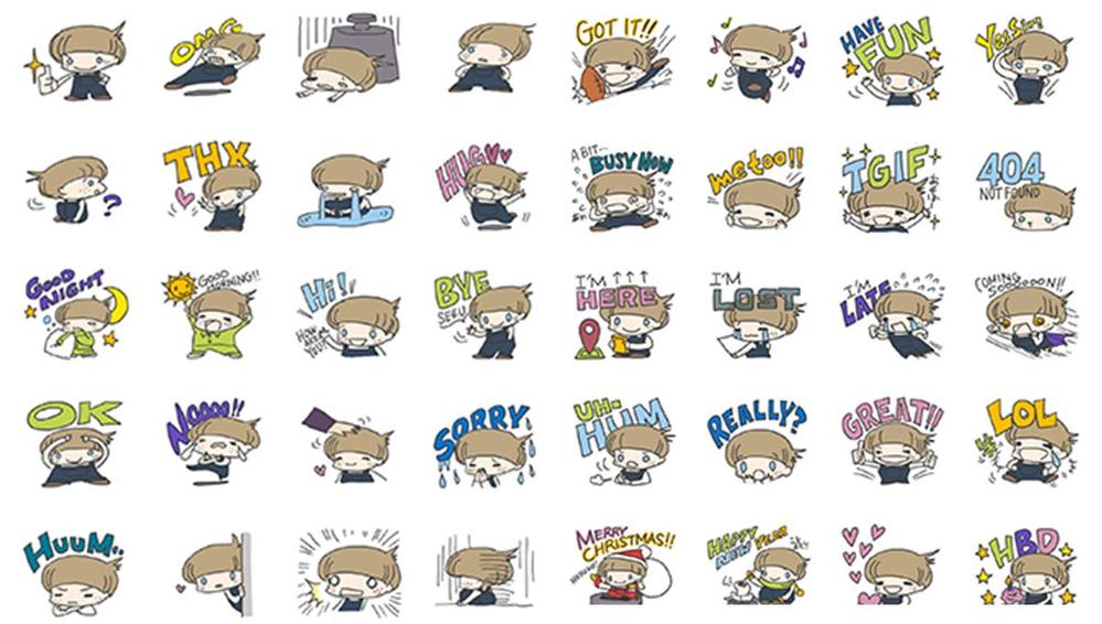 LINEスタンプ「ちびすけの英語[毎日使えるセット/English]」
