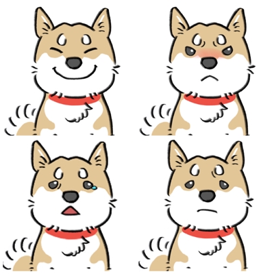 柴犬のキャラクターデザイン
