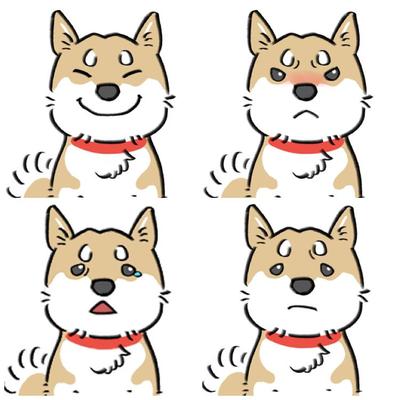 柴犬のキャラクターデザイン