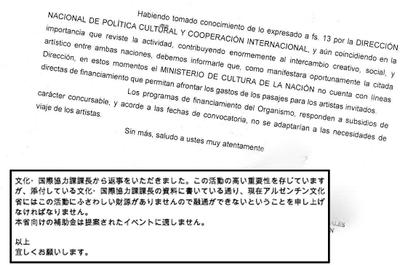 国際まつりの資料（スペイン語→日本語）