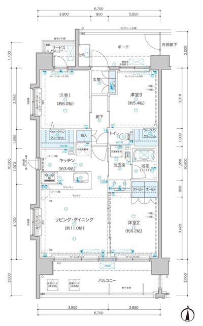 パンフレット用マンション間取図