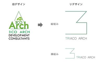 ロゴのリデザイン(建築設計事務所 TRIACO ARCH)
