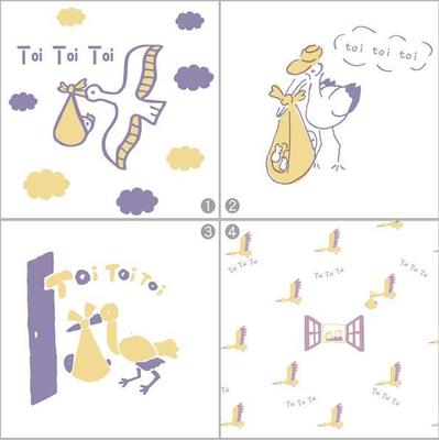 内祝いダンボール用　イラスト制作とデザイン